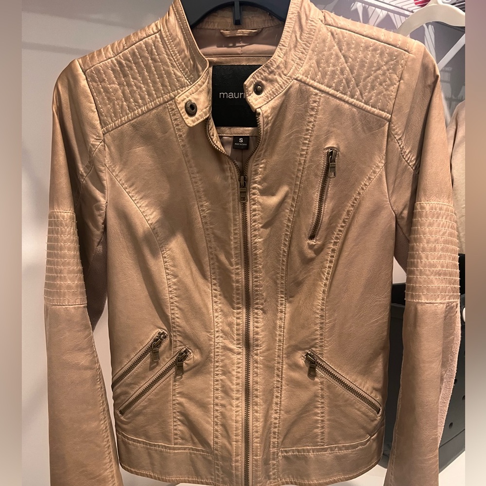 Maurice’s light weight leather jacket.
